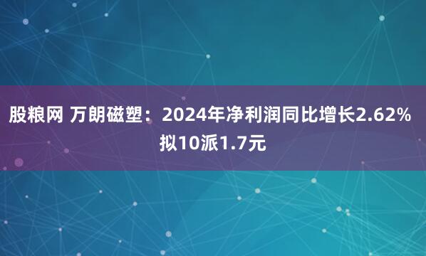 股粮网 万朗磁塑：2024年净利润同比增长2.62% 拟10派1.7元
