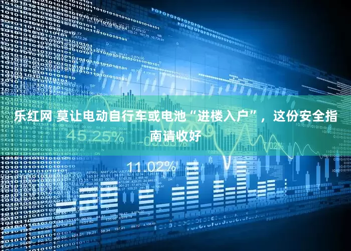 乐红网 莫让电动自行车或电池“进楼入户”，这份安全指南请收好
